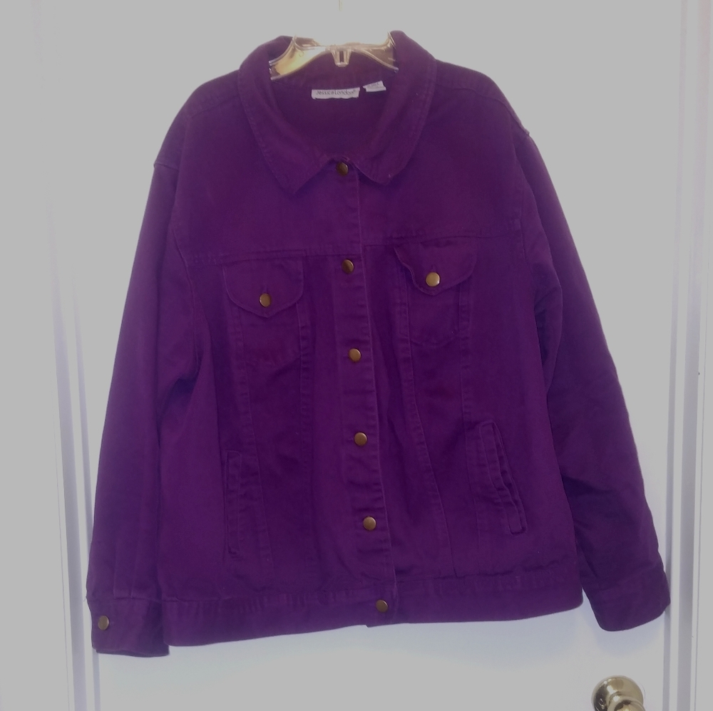 Vintage Jessica London Purple Twill Denim Jacket
